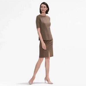 NWT M.M. Lafleur Greenpoint Skirt in Oak Brown Sz 8 Professional Officewear